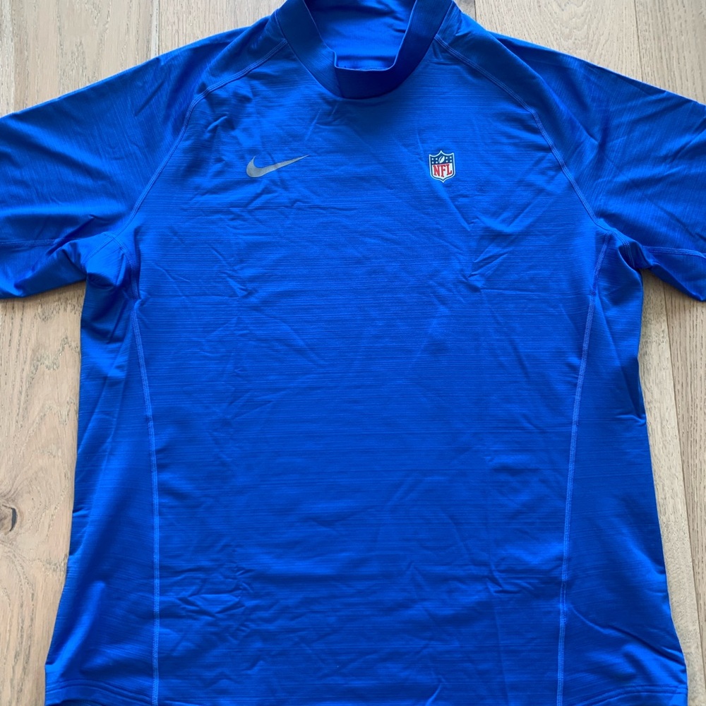 Nike NFL Blue Therma-Fit Long Sleeve Mock Neck Shirt Top CW6384-405 NWOT sz 3XL